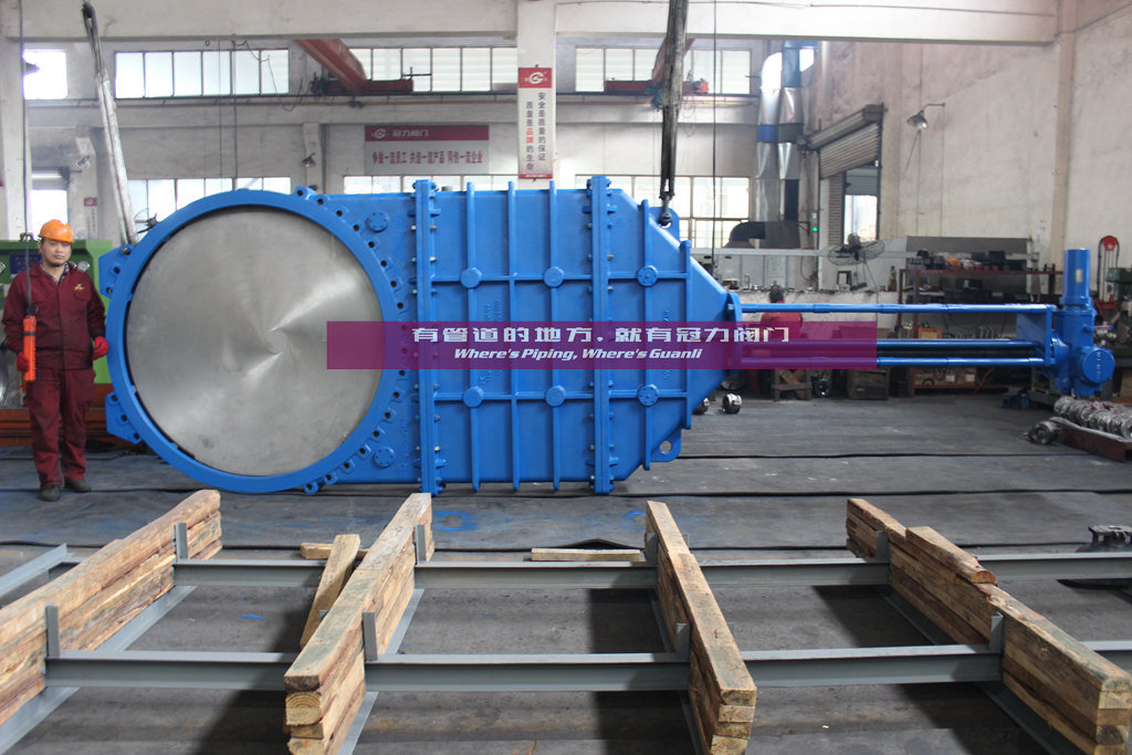 Wafer Type Knife Gate Valve with Electric Actuator