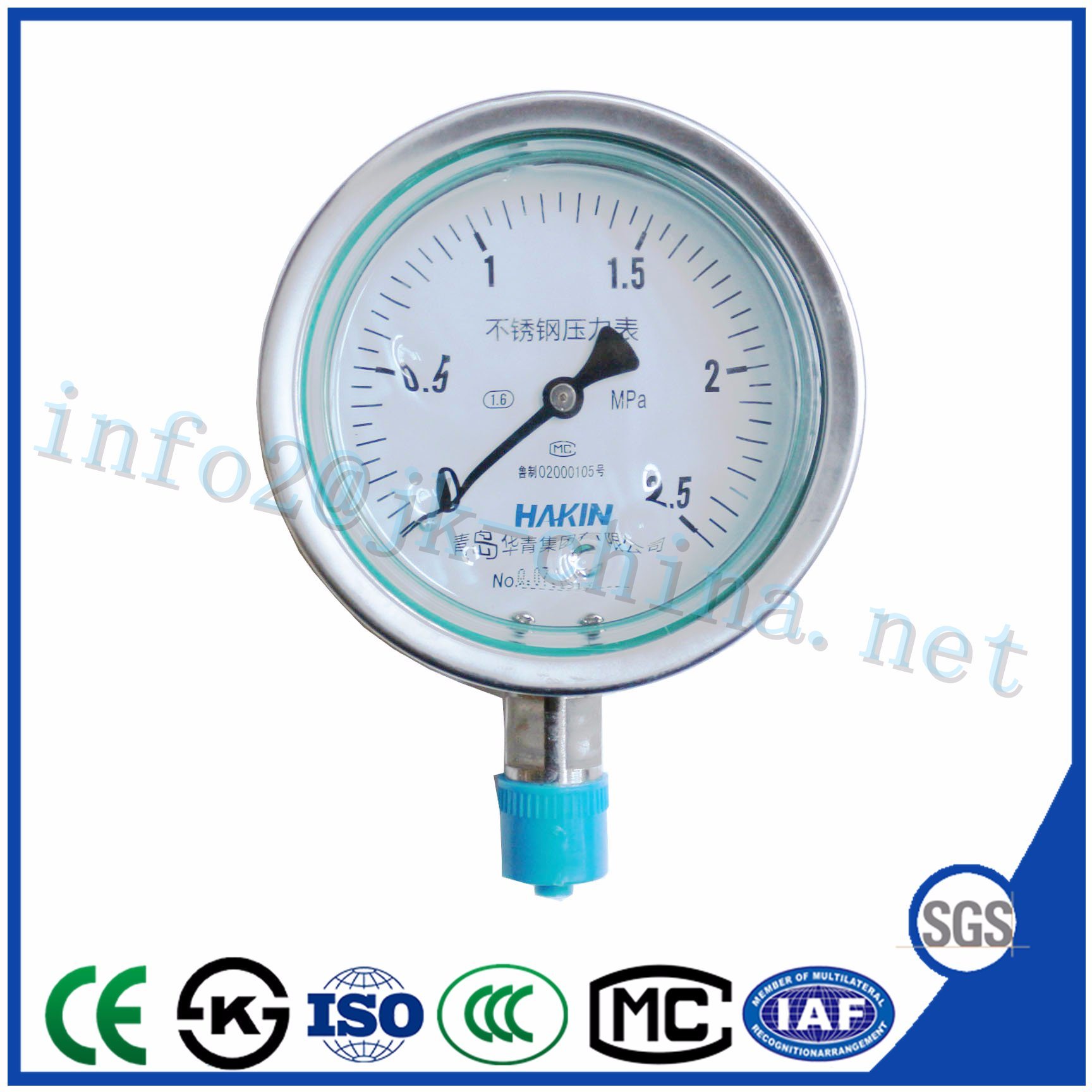 Ytfn High Quality and Best-Selling Stainless Steel Vibration-Proof Pressure Gauge
