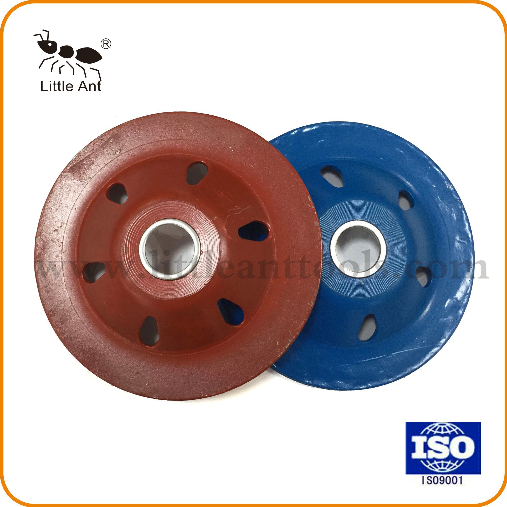 Red and Blue Color Small Teeth Diamond Grinding Wheel for Nomal Stone, Concrete