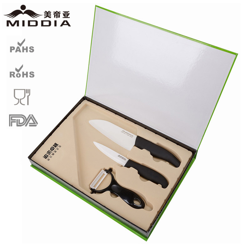 3PCS Potato Peeler & Kitchen Knife Set with Gift Box Packaging