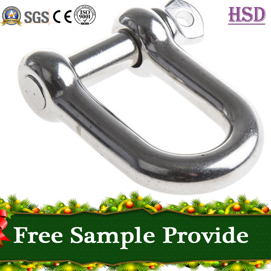 Rigging Hardware Stainless Steel316 D Type Shackle for Fastener