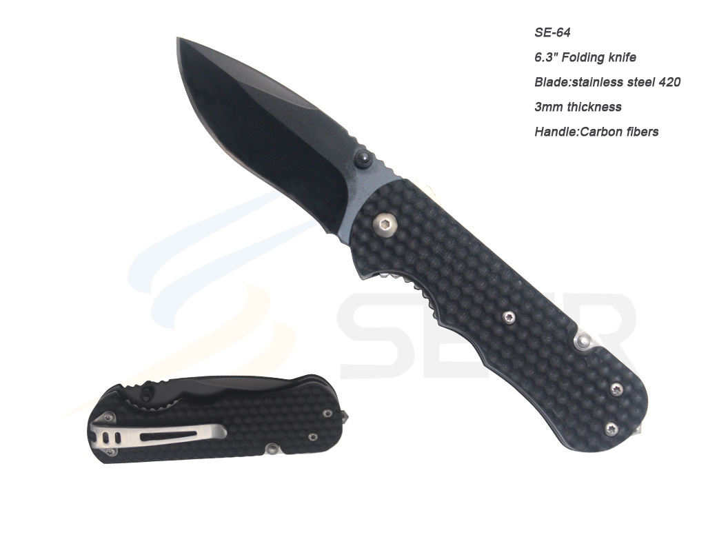 420 Stainltess Steel Folding Knife (SE-64)