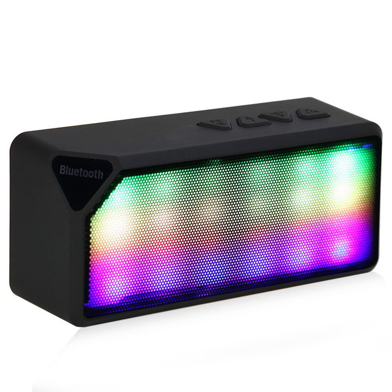 Handsfree Wireless Dazzle Color LED Light Pulsing Speaker Support TF