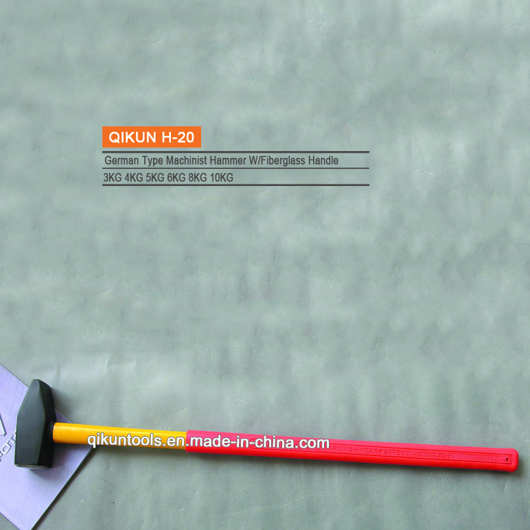 H-20 Construction Hardware Hand Tools Fiberglass Handle German Type Machinist's Hammer