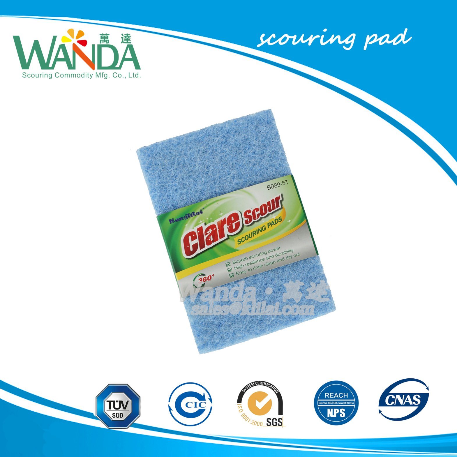 Non-Abrasive Scouring Pad Kitchen Cleaning Tools