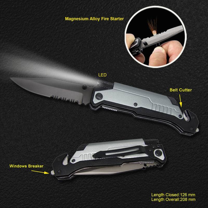 Survival Knife with LED Flashlight (#3486-717)
