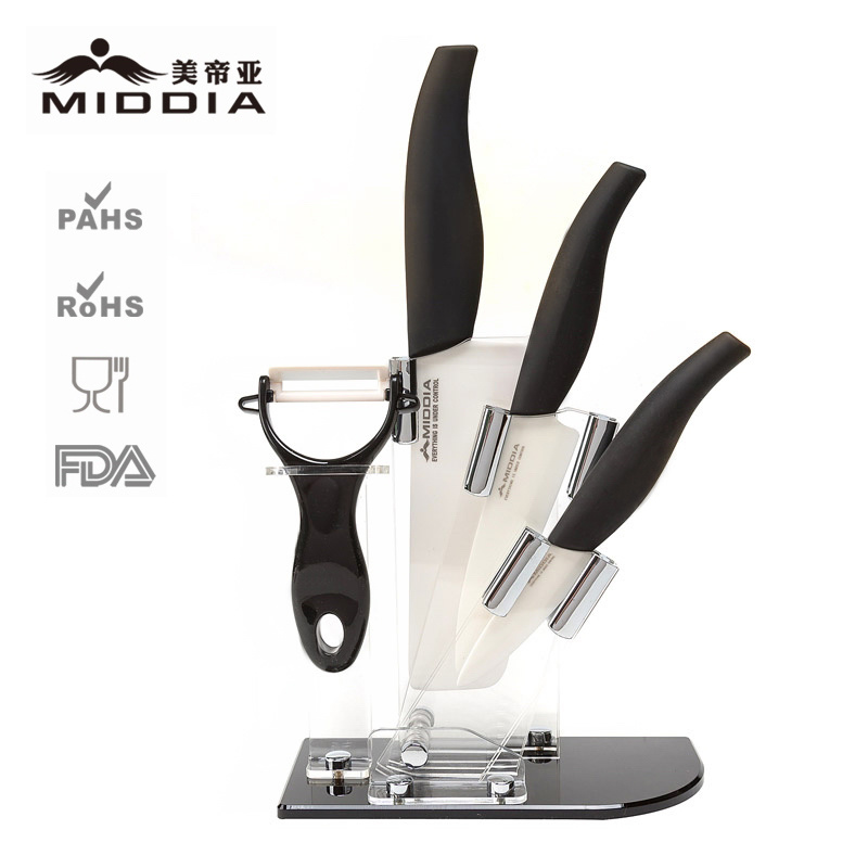 Ceramic Kitchen Ware for 5PCS Kitchen Knives with Block