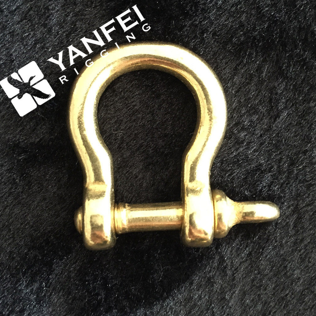 Small Solid Brass Bow Type Shackle for Bag