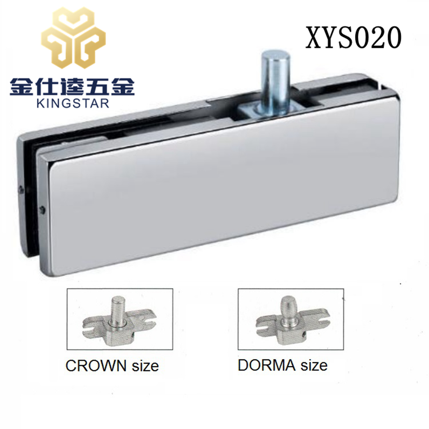 XYS020 Top Corner Patch Fitting Glass Clamp for Frameless Glass Door