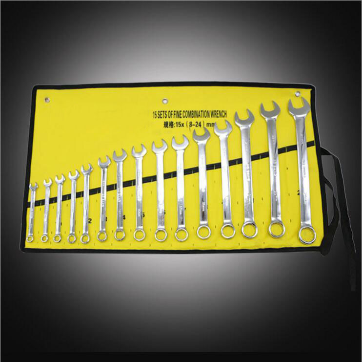 Factory Outlet 15 Pieces Manual Wrench Sets