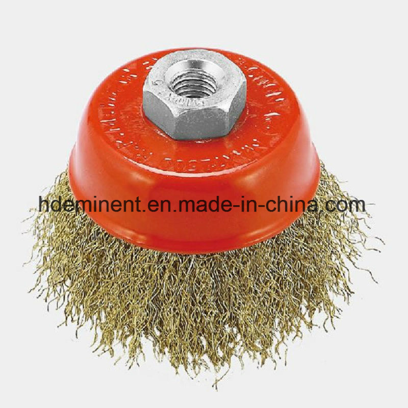 Bowl Cup Brass-Coated Steel Wire Brush