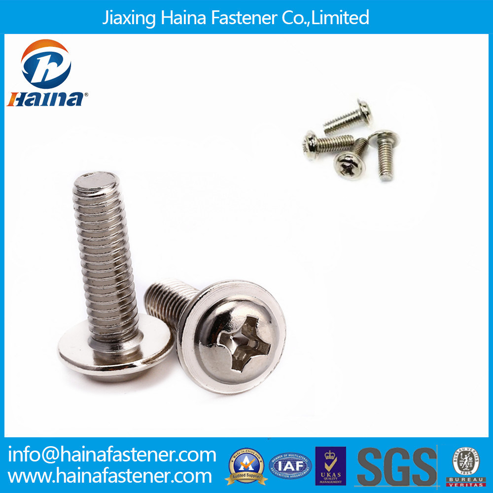 DIN967 Stainless Steel Cross Recessed Pan Head Machine Screws with Collar
