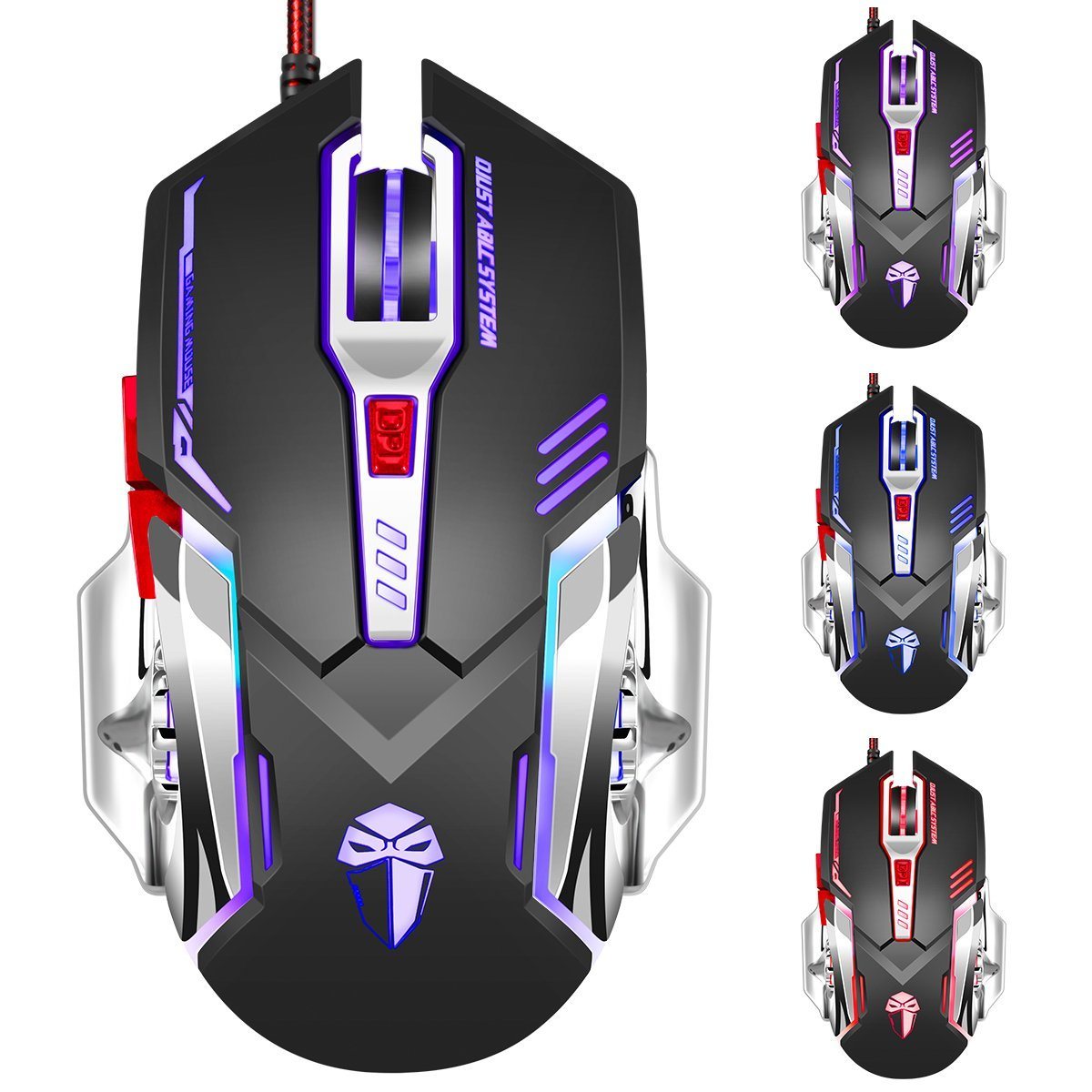 Ce RoHS Certificate High Precision Colorful LED 6D Wired USB Optical Computer Gaming Mouse (M-73)