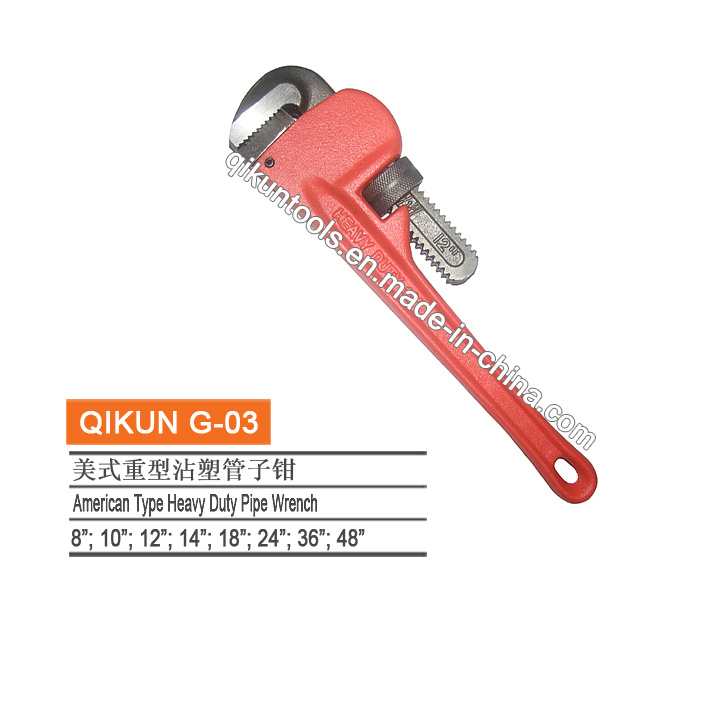 G-03 Construction Hardware Hand Tools American Type Heavy Duty Pipe Wrench