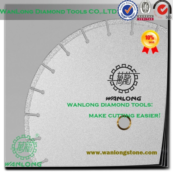 Diamond Blade Cut Rebar, Steel, Vacuum Brazed Diamond Cutting Blade for Wet/Dry Cutting