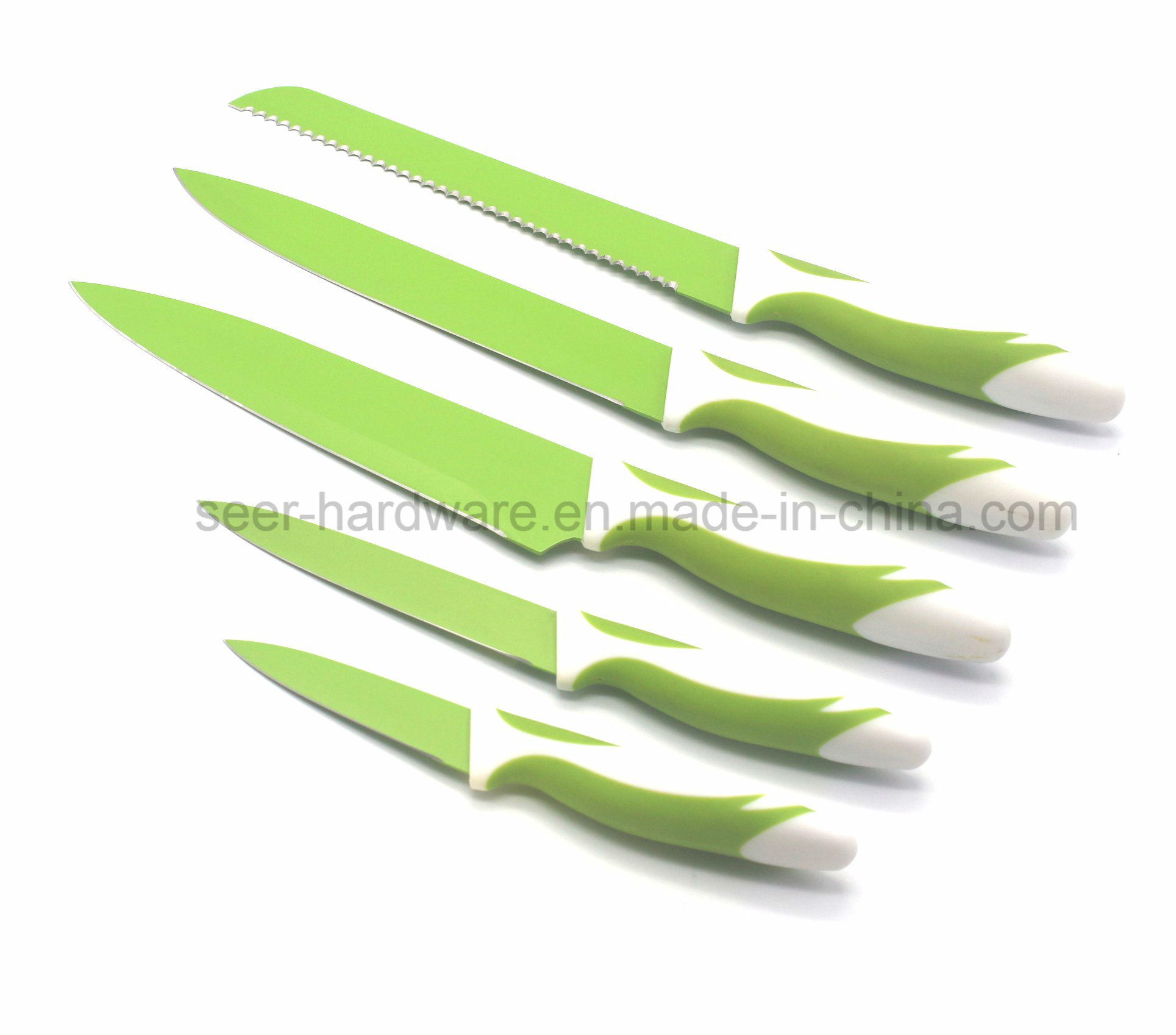 5PCS Colorful Plastic Handle Kitchen Knife (SE-1508)