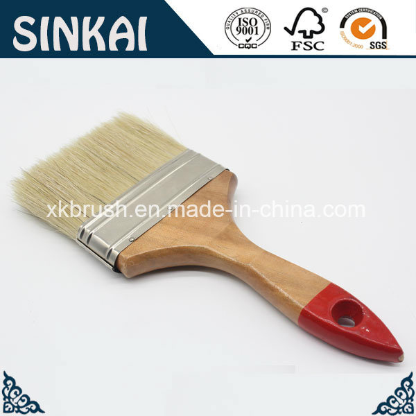 Wood Paint Brush with Stainless Ferrule and Bristle