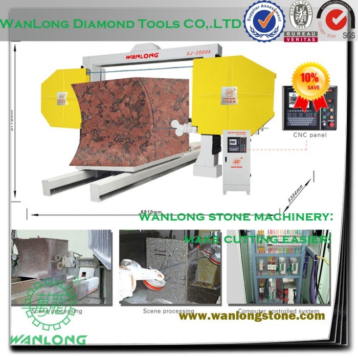 Sj-2000A CNC Granite Block Wire Saw Cutting Machinery for Stone Processing-Wire Saw Machine