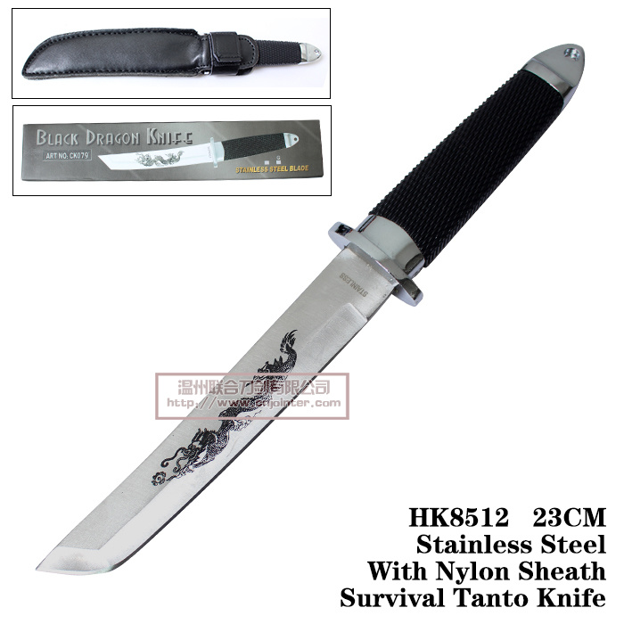 Fixed Blade Hunting Knives Survival Tool Camping Tools Survival Tanto Knife 23cm HK8512