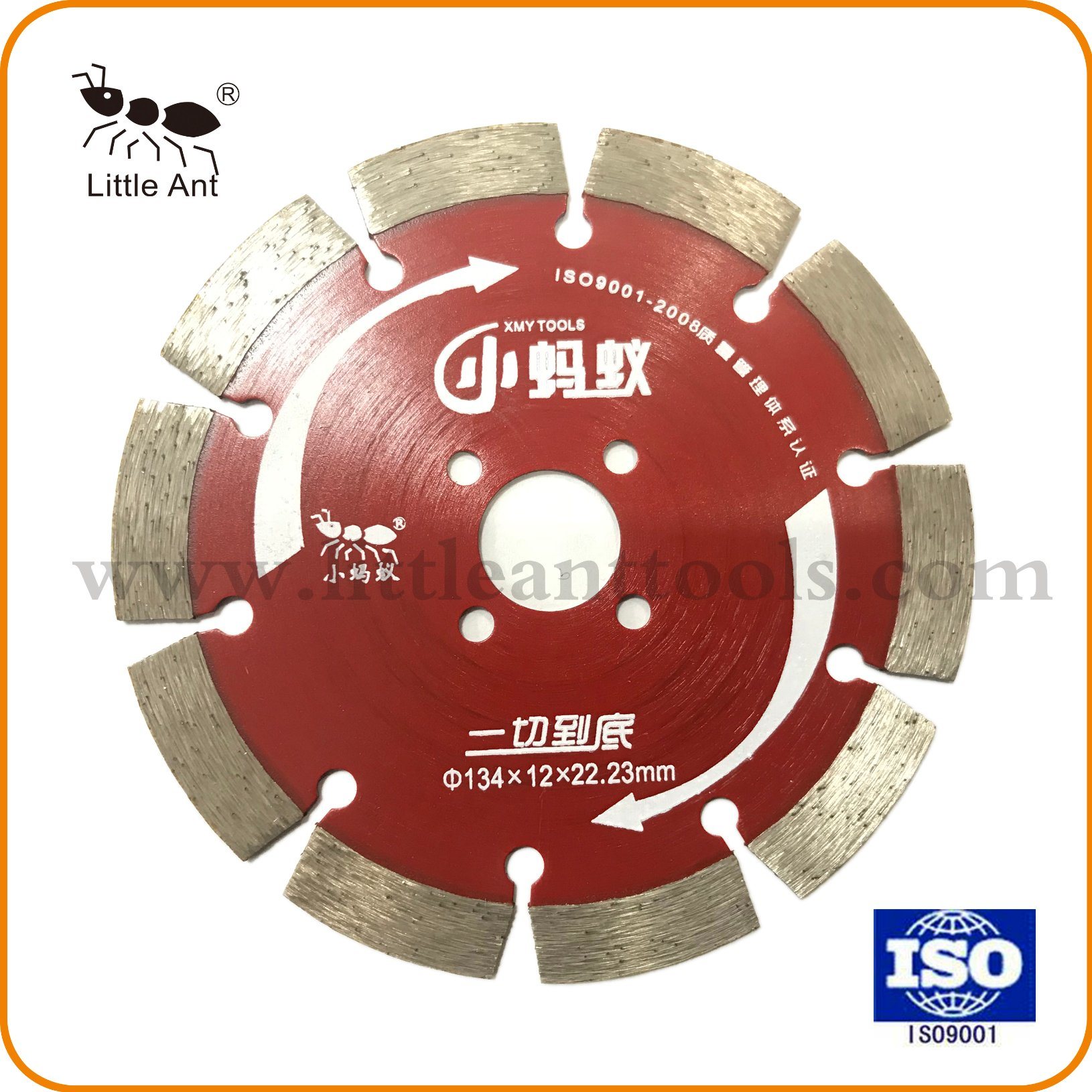 134mm Dry Use Cutting Disk Hardware Tools Hot-Pressed Diamond Saw Blade Red
