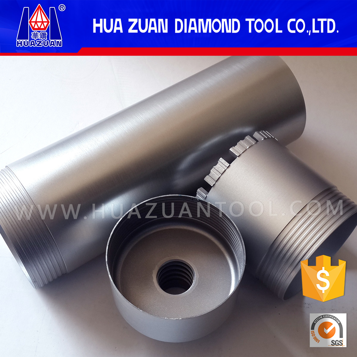 Huazuan 3 Parts Reinforced Concrete Diamond Core Drill Bit