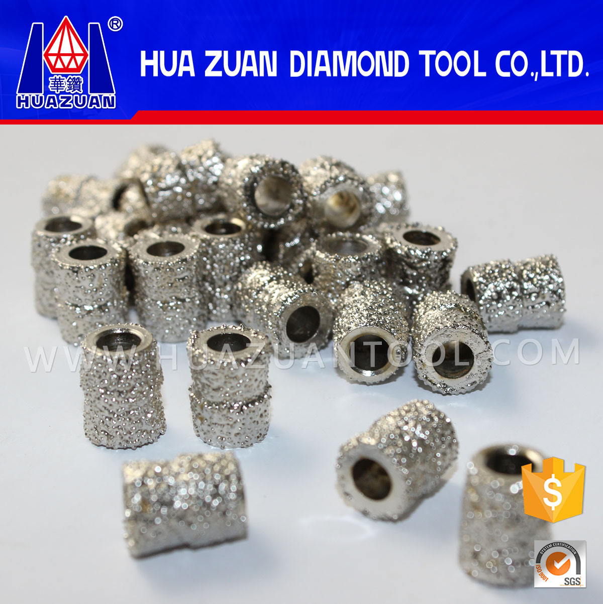 High Efficiency Electroplated Diamond Beads for Electroplated Marble Wire Saw