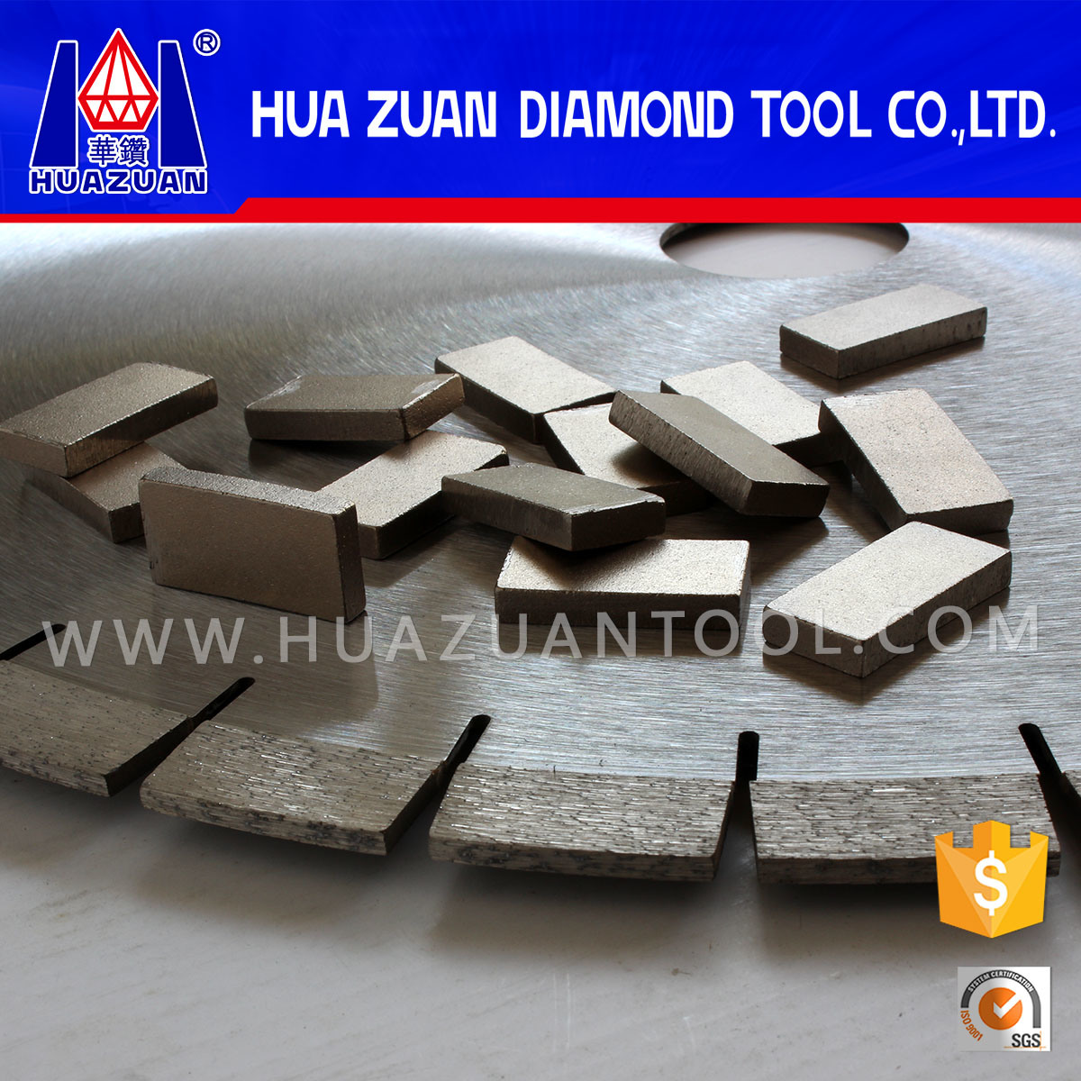 Huazuan 350mm Diamond Segmented Granite Cutting Saw Blade