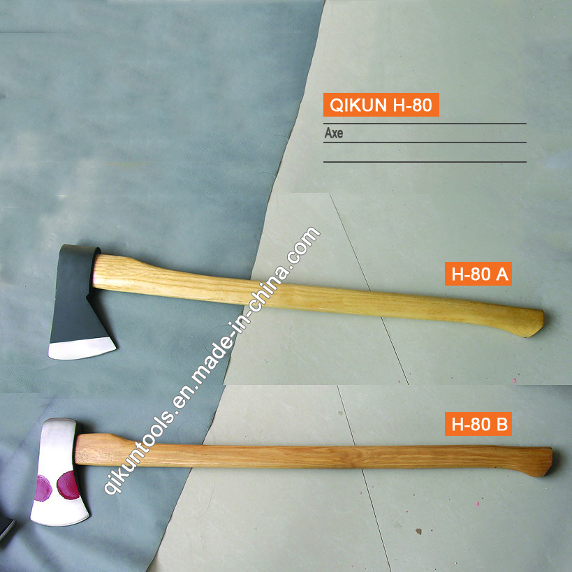 H-80 Construction Hardware Hand Tools Long Wooden Handle Axe