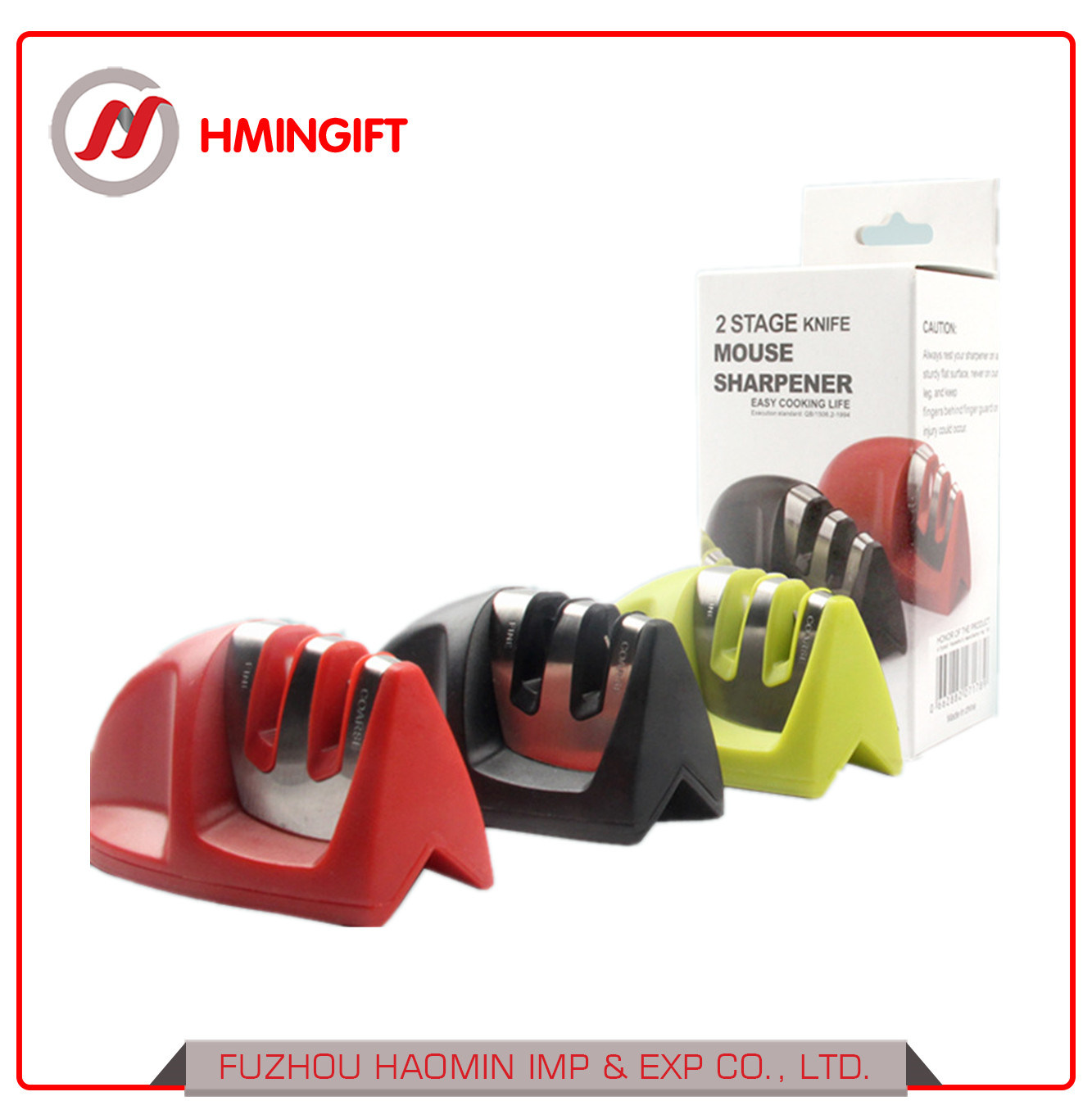 Two Stage Knife Mouse Sharpener for Cutting Tools, Knives Sharpener, Scissor Sharpening Tools