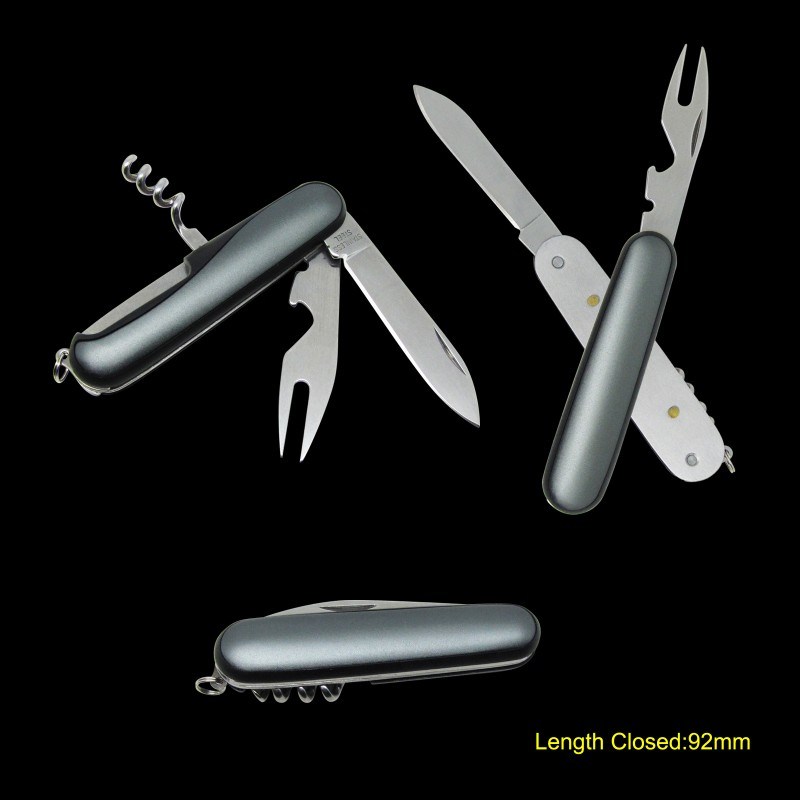 Multi Function Pocket Knife with Aluminium Handle (#6183)