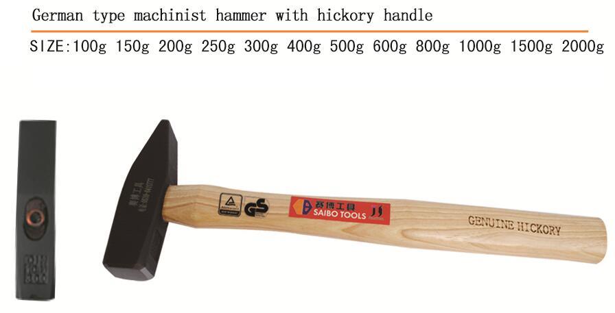 Hammer Good Quality Machinist Hammer with Wooden Handle German Type