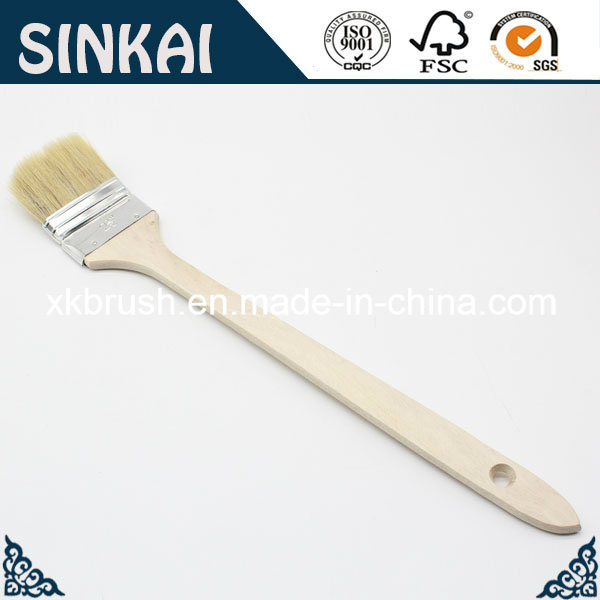Bended Brush with Long Wood Handle and Tin Ferrule