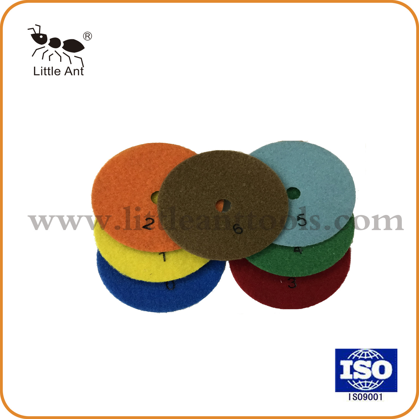 Dry Used 5 Inch Flexible Diamond Polishing Pad for Granite and Marble