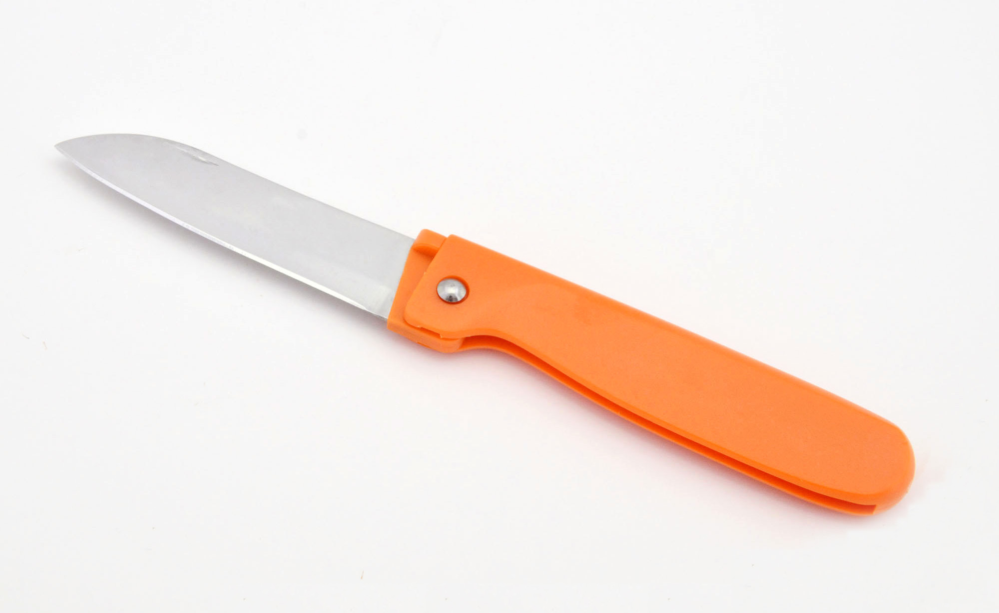 Stainless Steel Folding Paring Fruit Knife with Plastic Handle