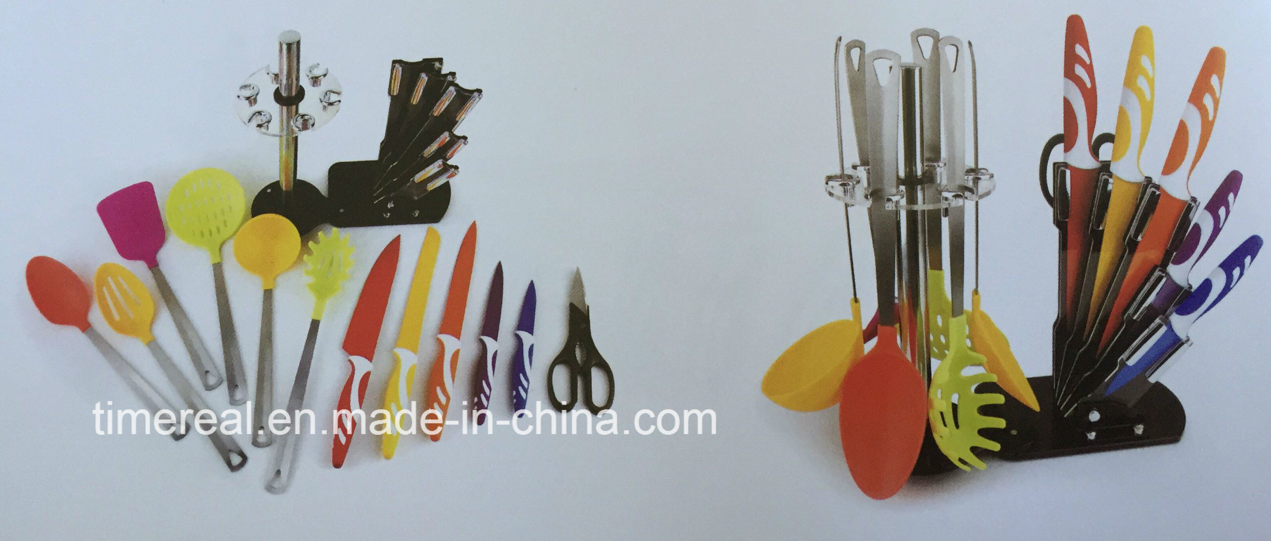 Stainless Steel Kitchen Knives Set with Painting No. Fj-0039
