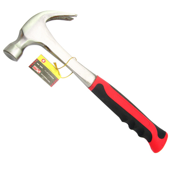 Carbon Steel Hammer Rubber Handle Claw Hammer