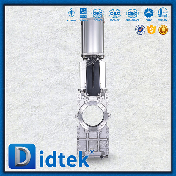 Didtek Light Weight Lug Type Through Conduit Knife Gate Valve with Pneumatic