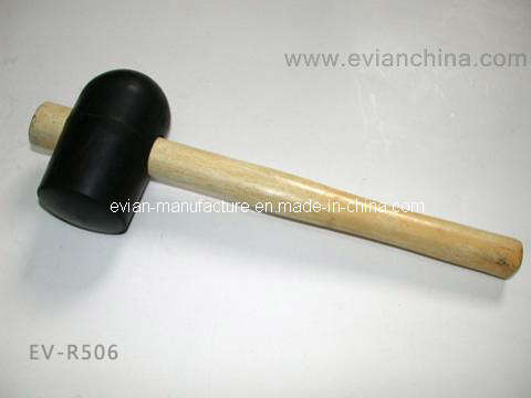 Rubber Hammer With Wooden Handle (EV-R506)