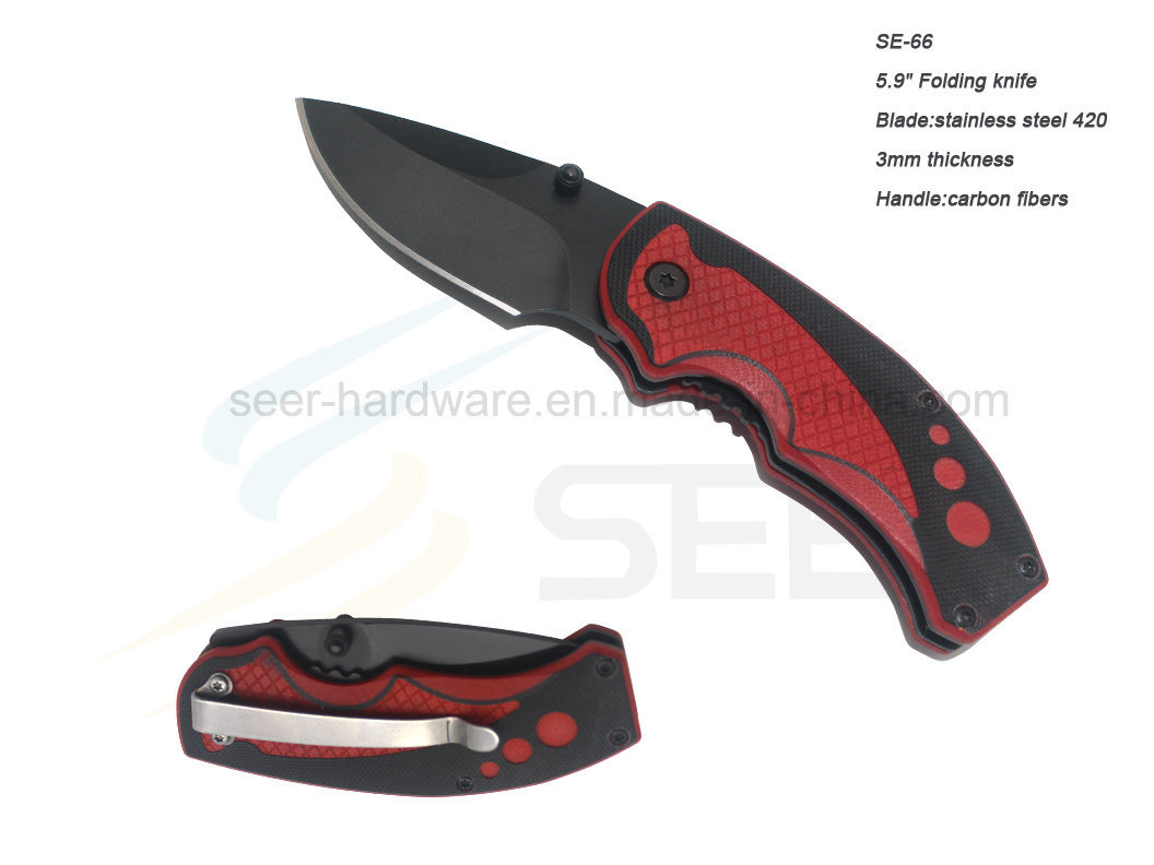420 Stainless Steel Folding Knife (SE-66)