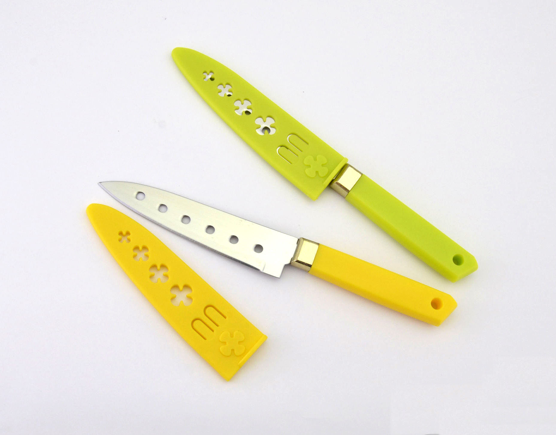 6 Holes and Sheath Kitchenware Stainless Steel Utility Paring Knives