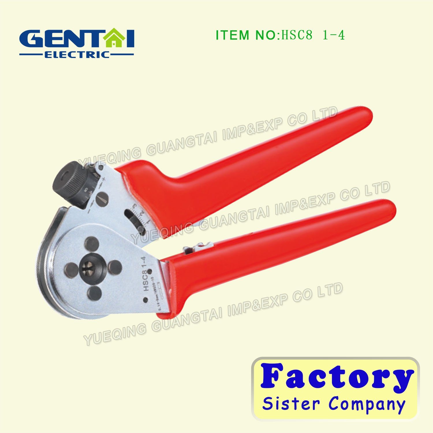 Hsc8 1-4 Four-Mandrel Crimping Pliers for Turned Contacts