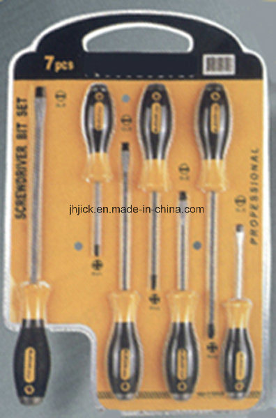 High Standard Tool 7PCS Screwdriver Set in Double Blister