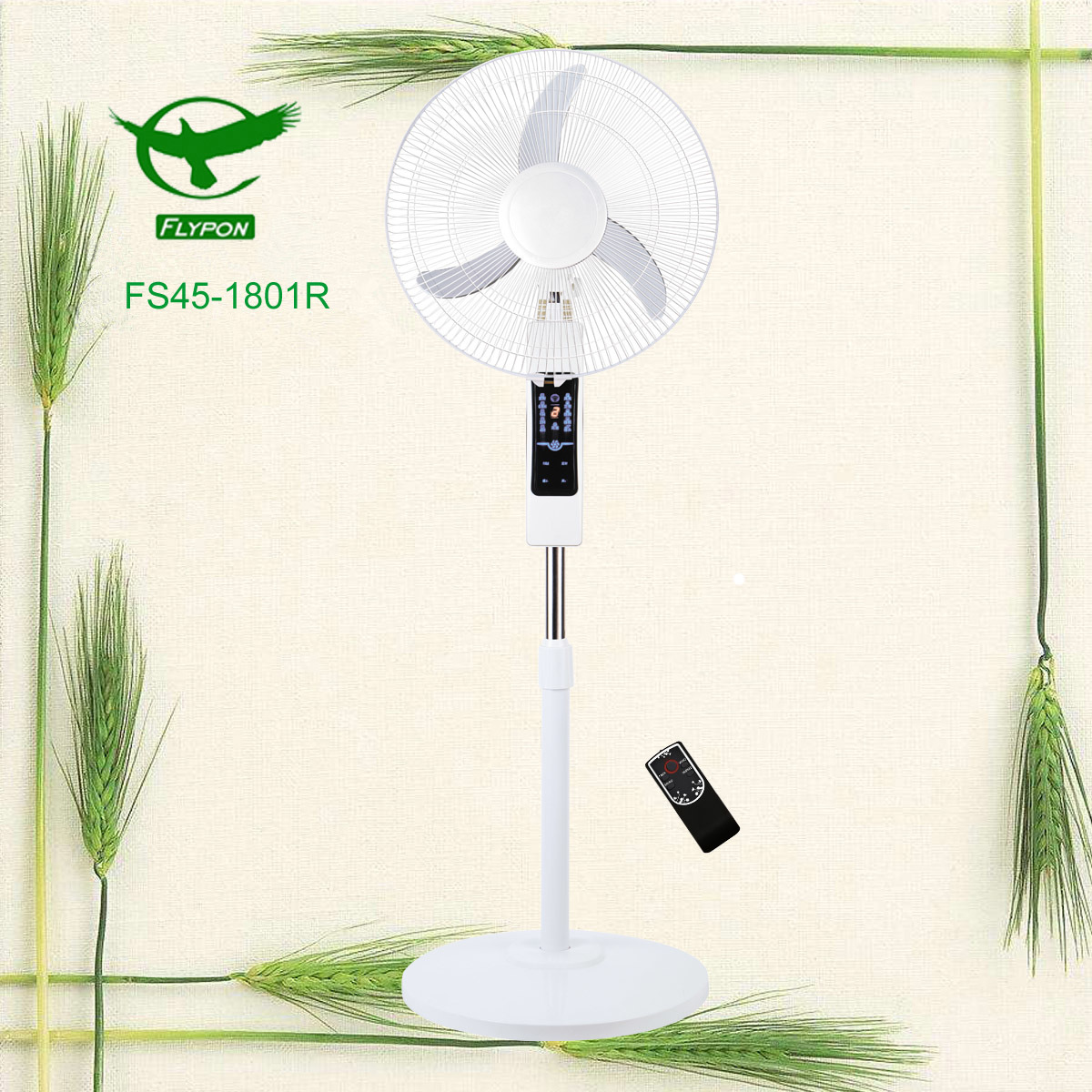 Cooling Wind Machine 18inch Electric Standing Fan with Remote Control