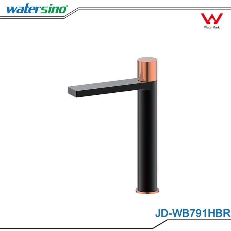 Watermark New Series Brass Black & Rose Gold Basin Faucet