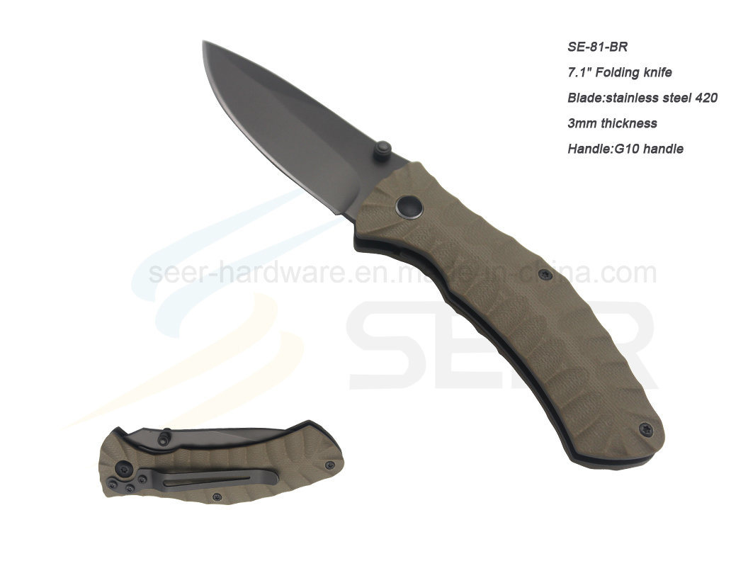 420 Stainless Steel Folding Knife (SE-81)