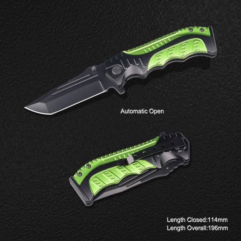 Folding Knife with Anodized Aluminum Handle (#3840)