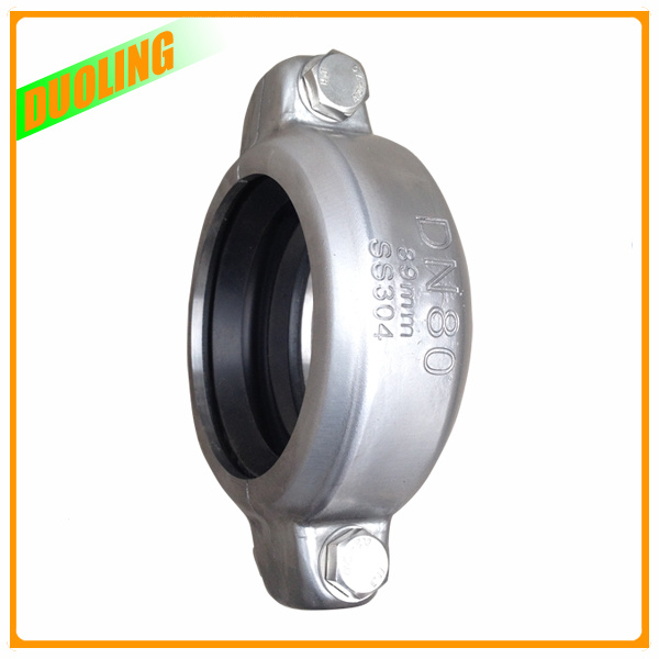 3 Inch Stainless Steel Flexible Rubber Half Coupling Connector Clamp Pipe Fitting