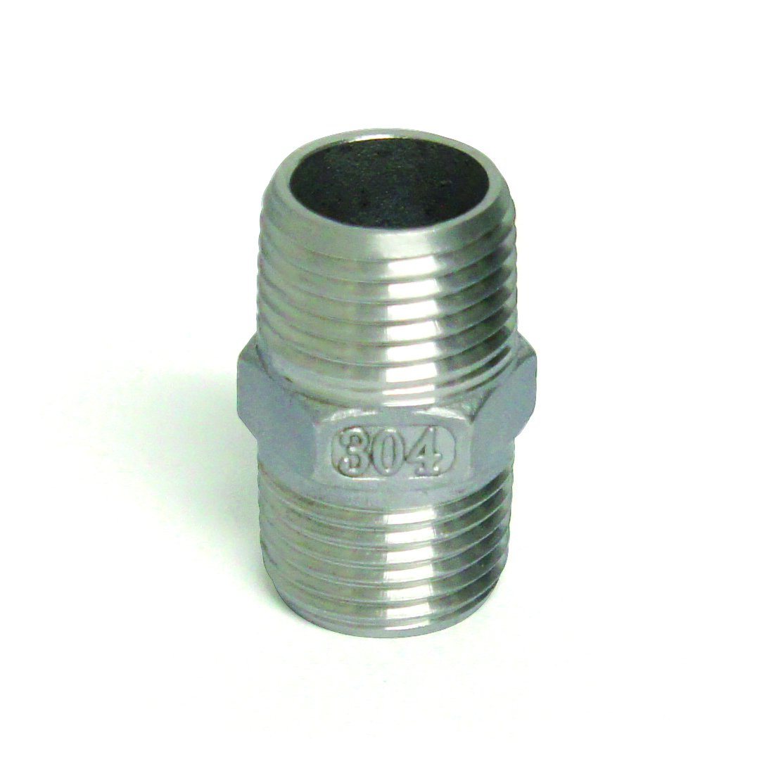 Stainless Steel Pipe Fitting SS304 Thread Screw Hex Nipple 1/2inch