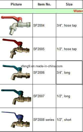 Brass Nature Colour or Chromed Plated Brass Water Taps