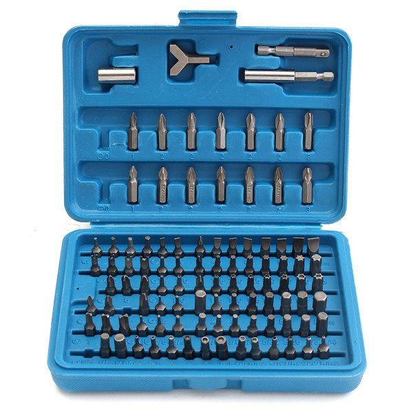 100PCS Chrome Vanadium Security Screwdriver Bit Set